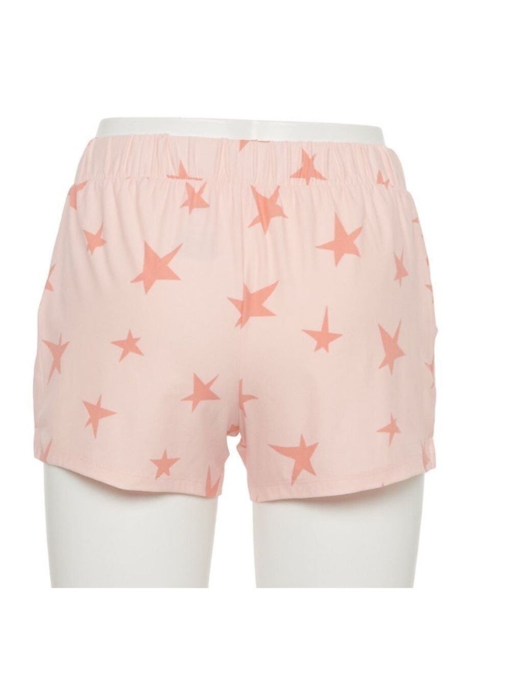 SO 3X pink with coral stars pajama shorts with pockets - Picture 3 of 11